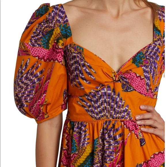 Farm Rio Macaw Puff-Sleeve Midi Dress - Picture 11 of 15